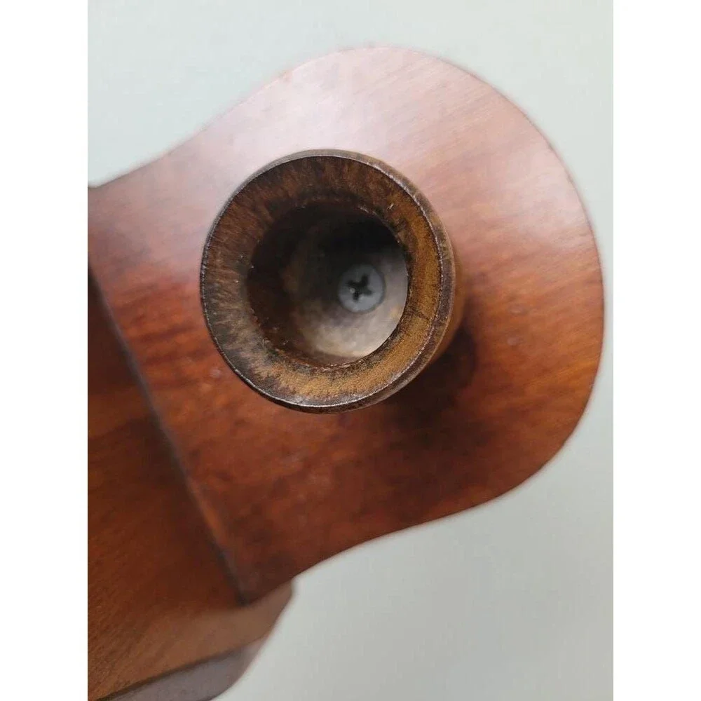 Vintage Heart Wood Wall Candle Sconce Set of 2 1980s